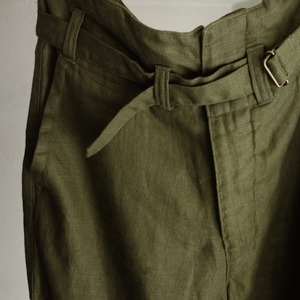 tanker work heavylinen pants / safilin olive