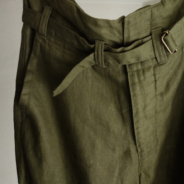 tanker work heavylinen pants / safilin olive