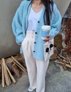 【25aw・再販】Cashmere Over-fit Cardigan_Blue