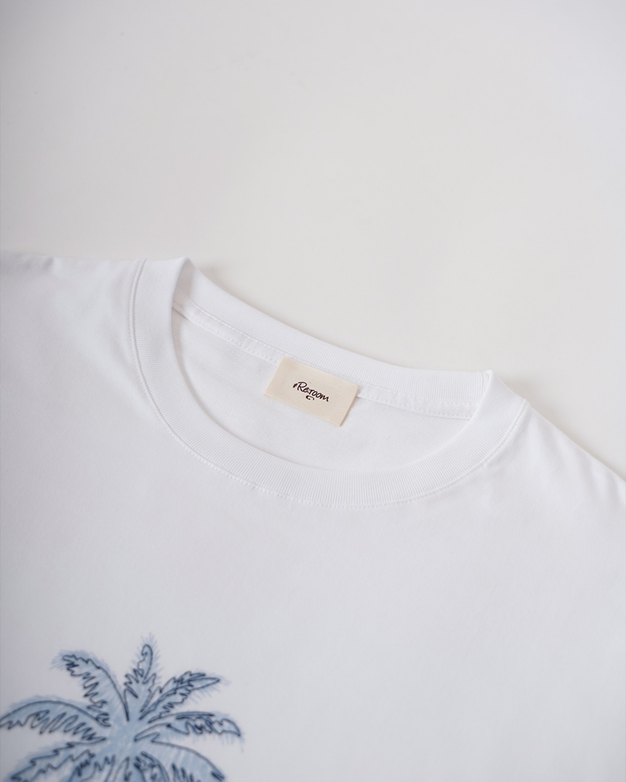 【#Re:room】PALM TREE EMBROIDERY T-SHIRT［REC920］