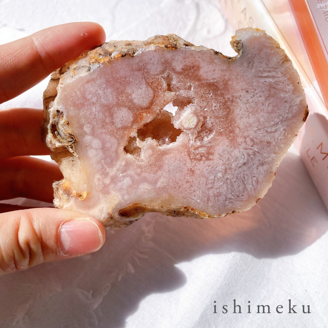 ピンクアメジスト 桜瑪瑙共生 スライス | ishimeku