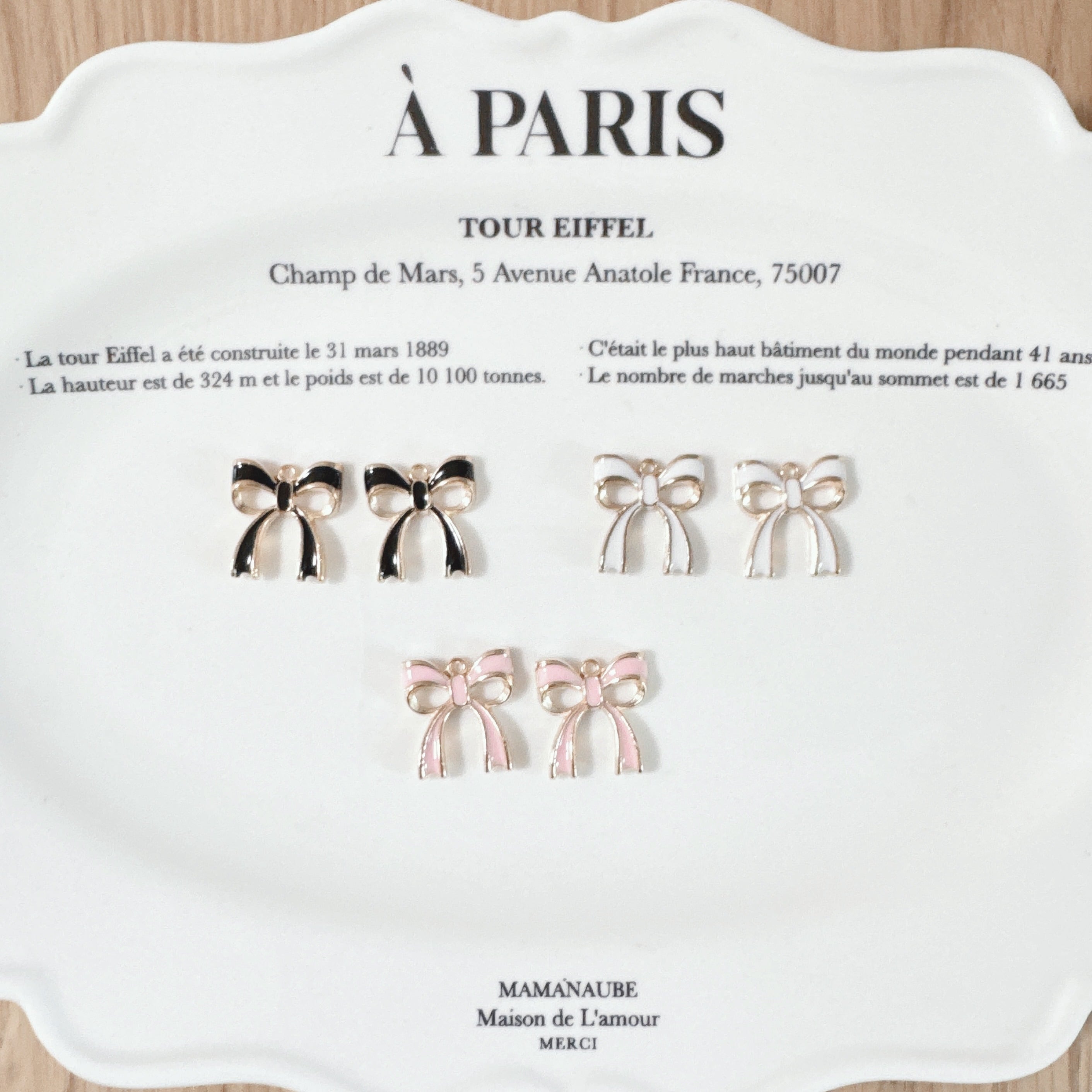 リボンのキラキラお名前ネックレス