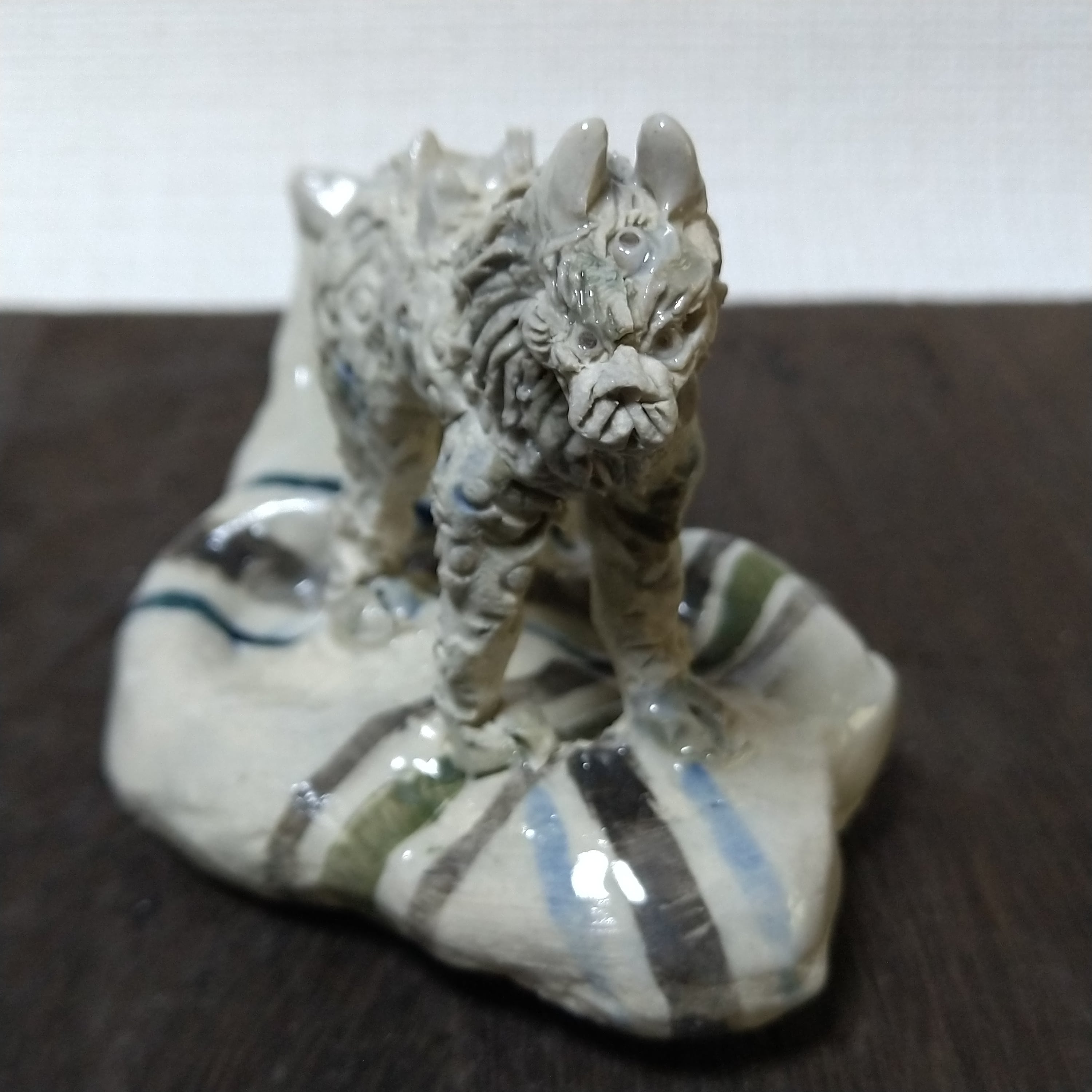 白澤【くものり妖怪】 | 陶人形作家 にしだみき