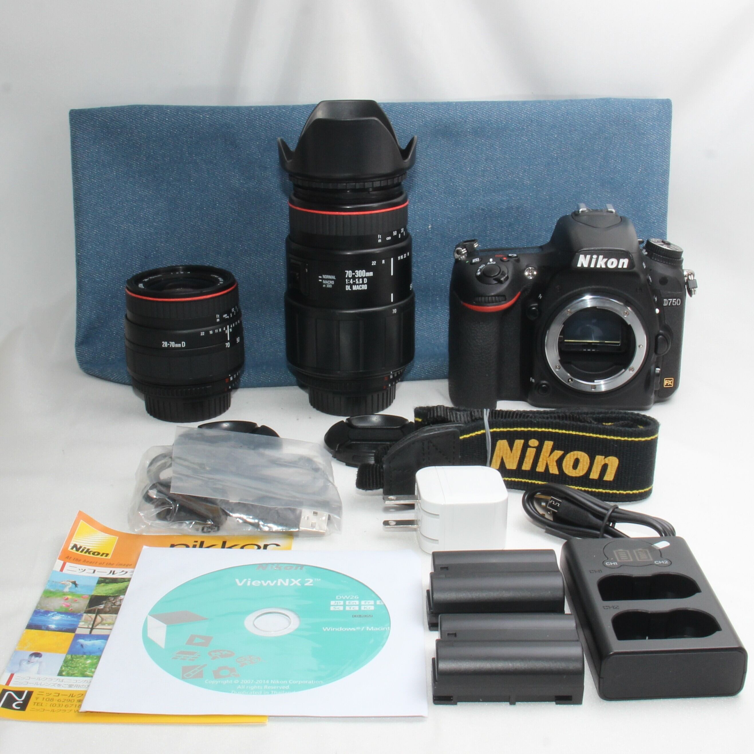 ❤️予備電池付き❤️Nikon D750 超望遠300㎜ダブルズーム ❤️予備バッテリー付き❤️Nikon D750 超望遠300㎜ダブルズーム
