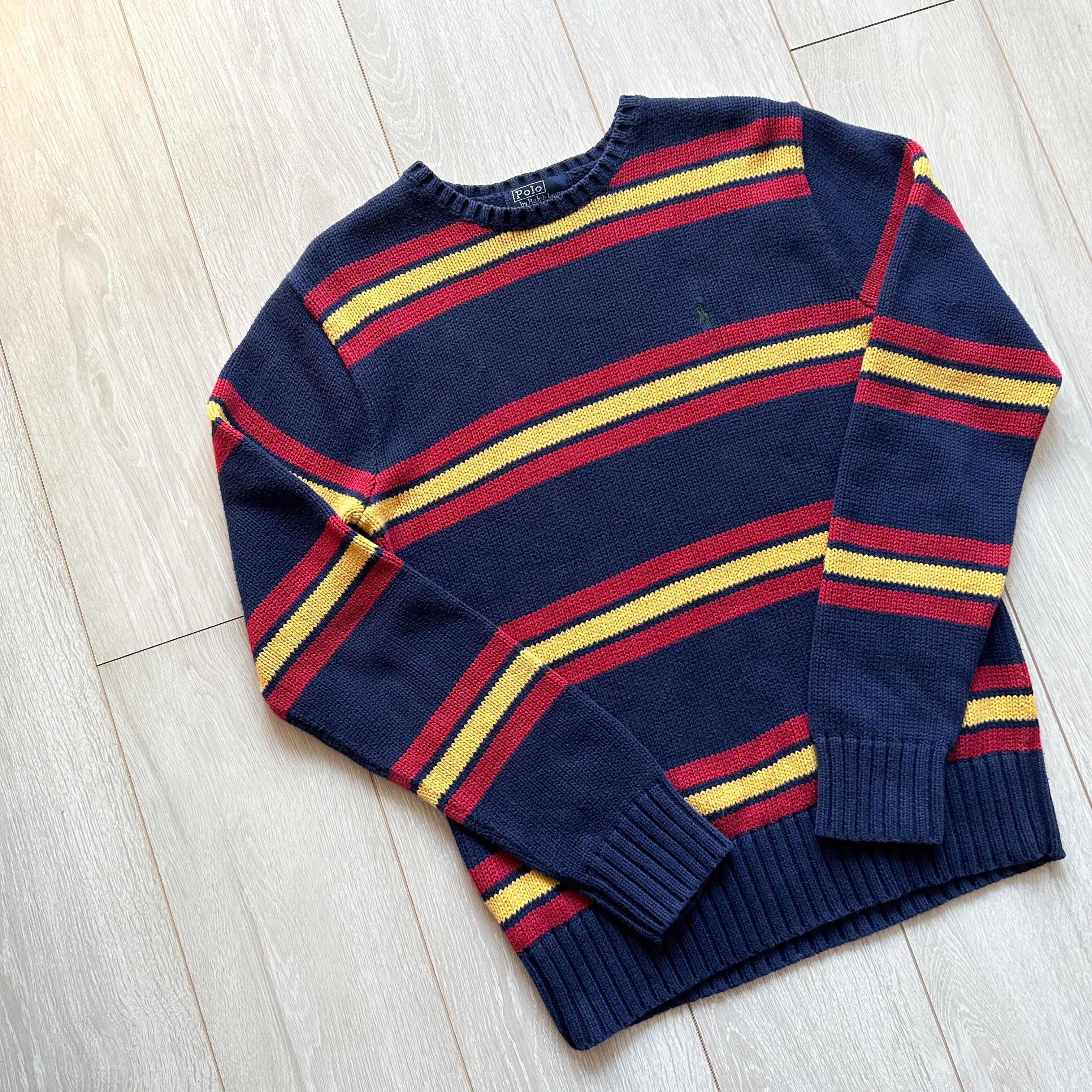 polo ralph lauren】used border knit ポロラルフローレン ラルフ