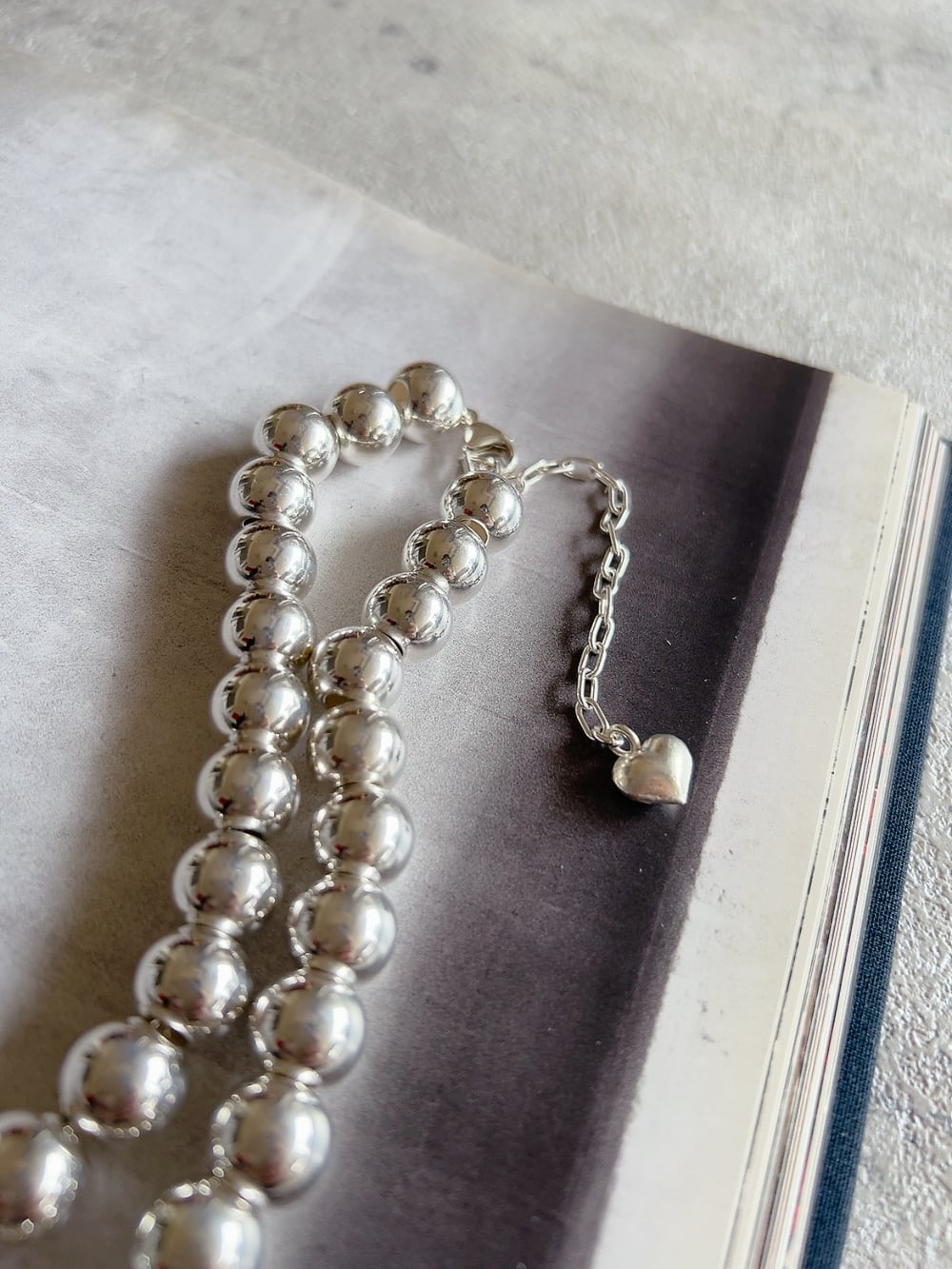 Anybuy公式アカウント1号機　シルバー925 シルバー925ボールネックレス （11㎜、〜45㎝） | 上品なアクセサリー