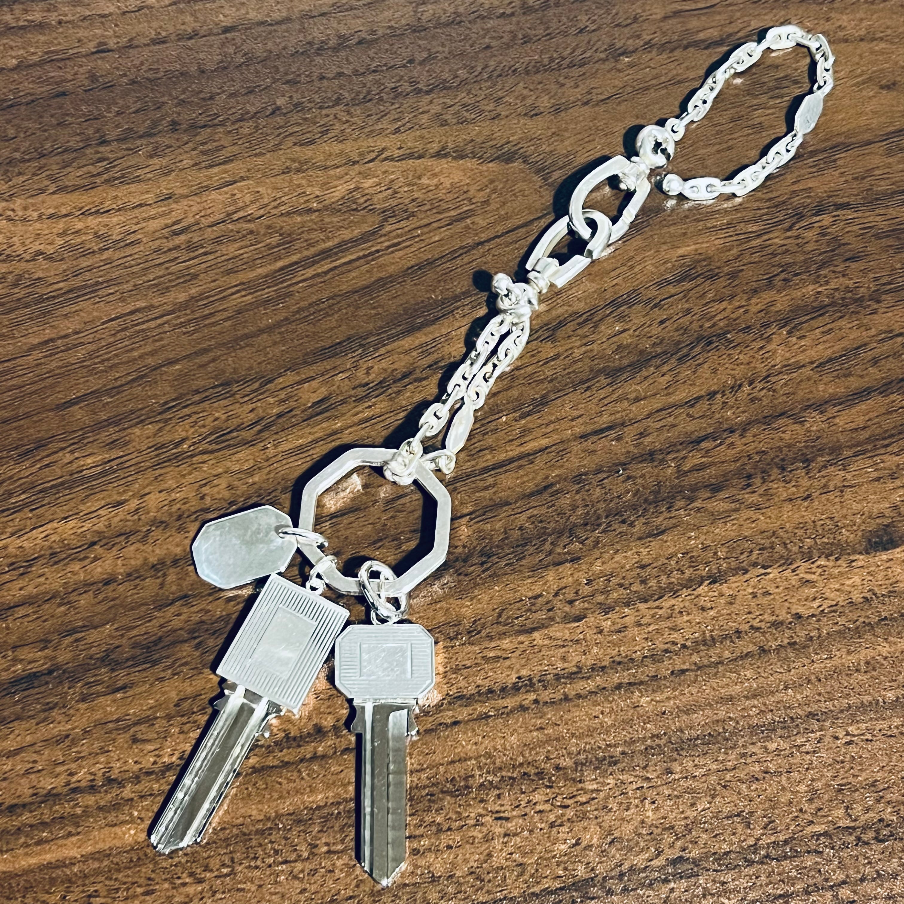 VINTAGE HERMES Chaine d'Ancre Key Chain Silver 800 VINTAGE HERMES Chaine d'Ancre Key Chain Silver 800