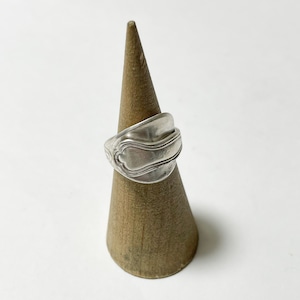 Handcrafted  Ring Made From Vintage French Silver-Plated Cutlery