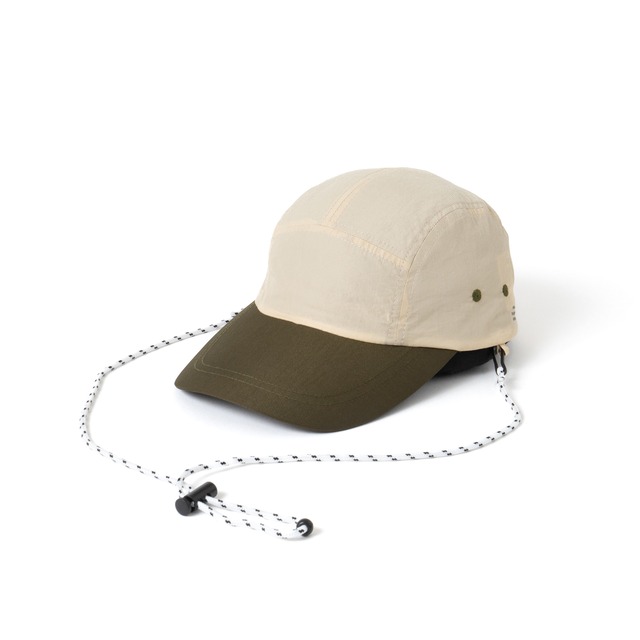 5PANEL CAP BEIGE×GREEN