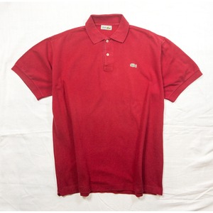 【1980s】"French LACOSTE", Dark Red Polo Shirt, Size 8