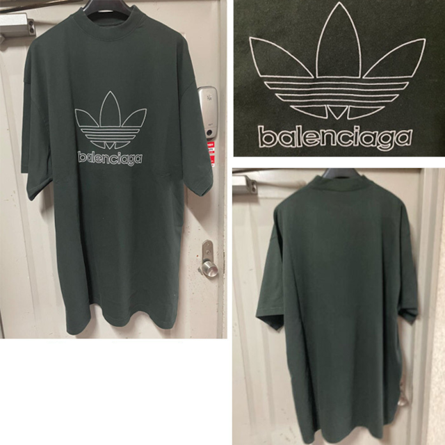 BALENCIAGA ADIDAS コラボ Tシャツ OVERSIZED グリーン