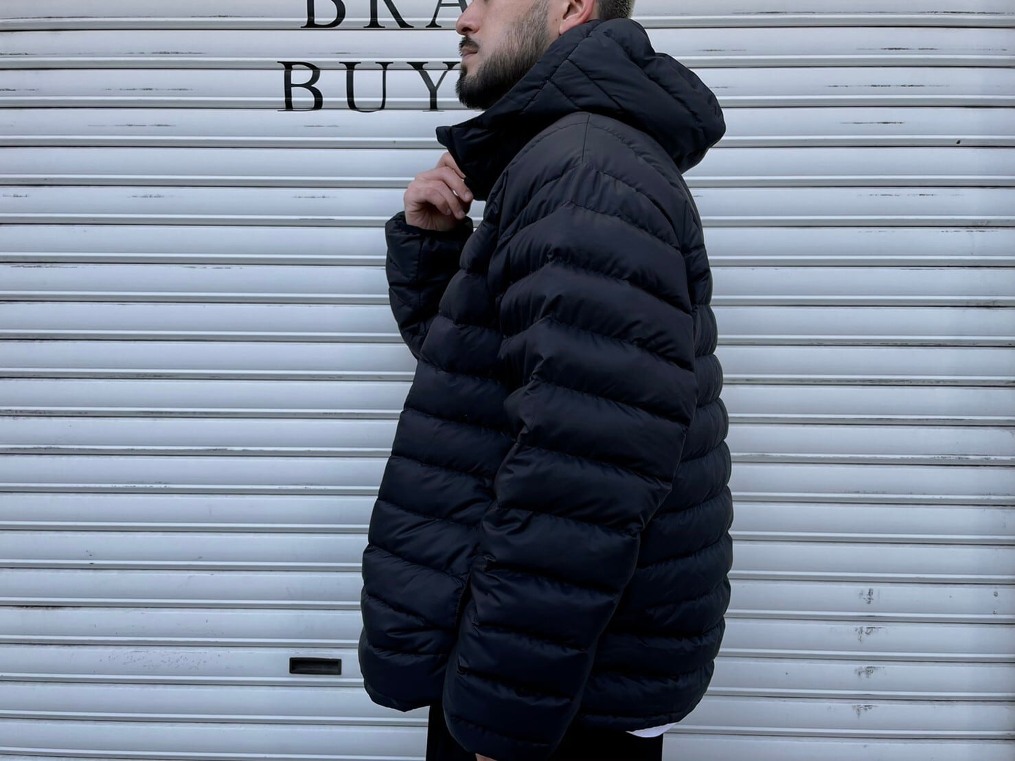 Supreme 20AW micro down half zip hooded pullover BLACK XL 260JK0605 | BRAND  BUYERS OSAKA