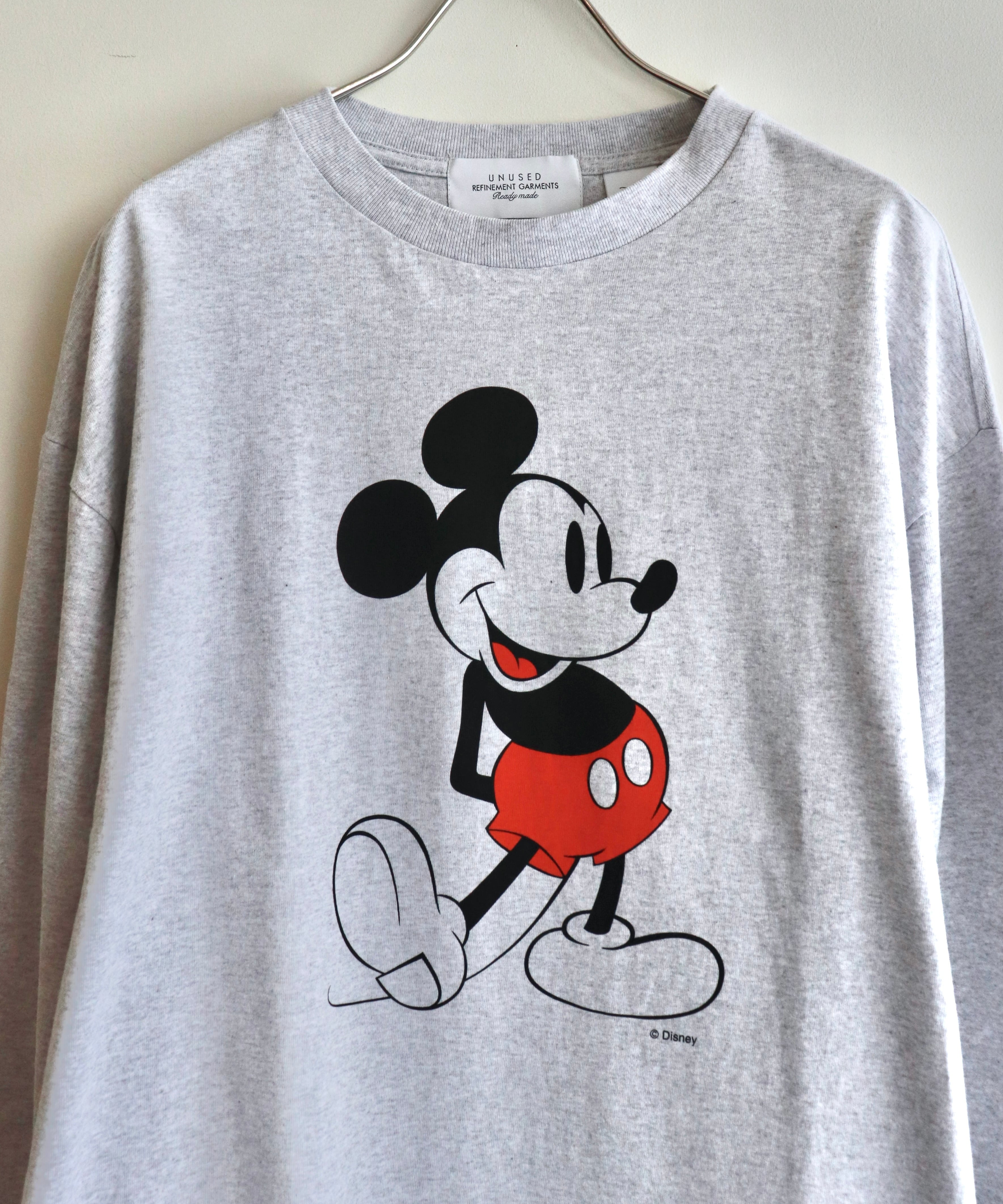 UNUSED / US2458 MICKEY PRINT LONG SLEEVE TEE (GRAY) | AfterSchool