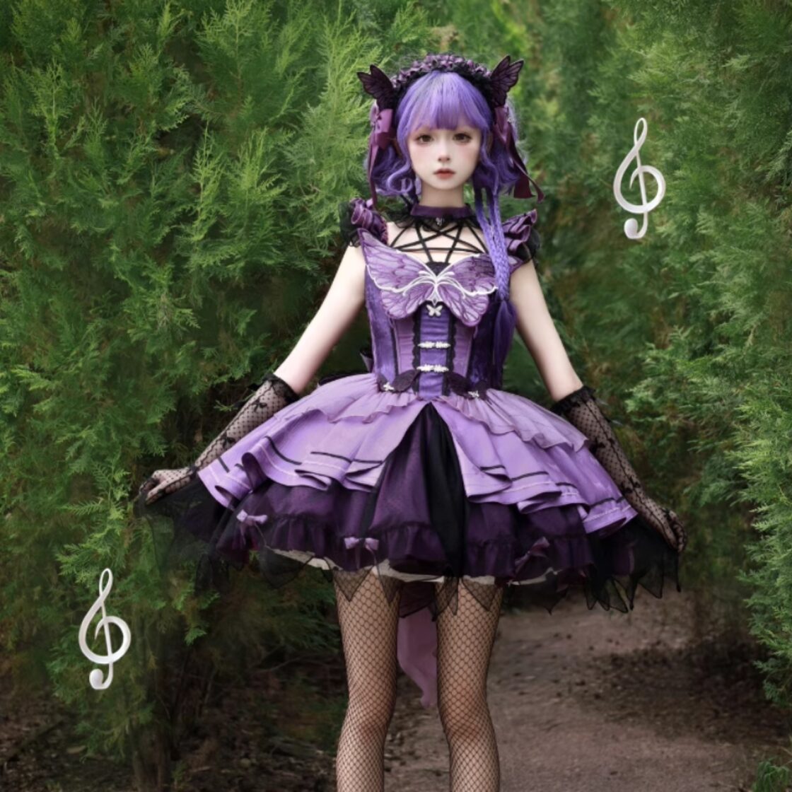 アイドル衣装 ピンク×黒 花柄 オリジナル ハンドメイド コスプレ衣装 地雷系 アイドル衣装 ピンク×黒 花柄 編み上げ オリジナル ハンドメイド