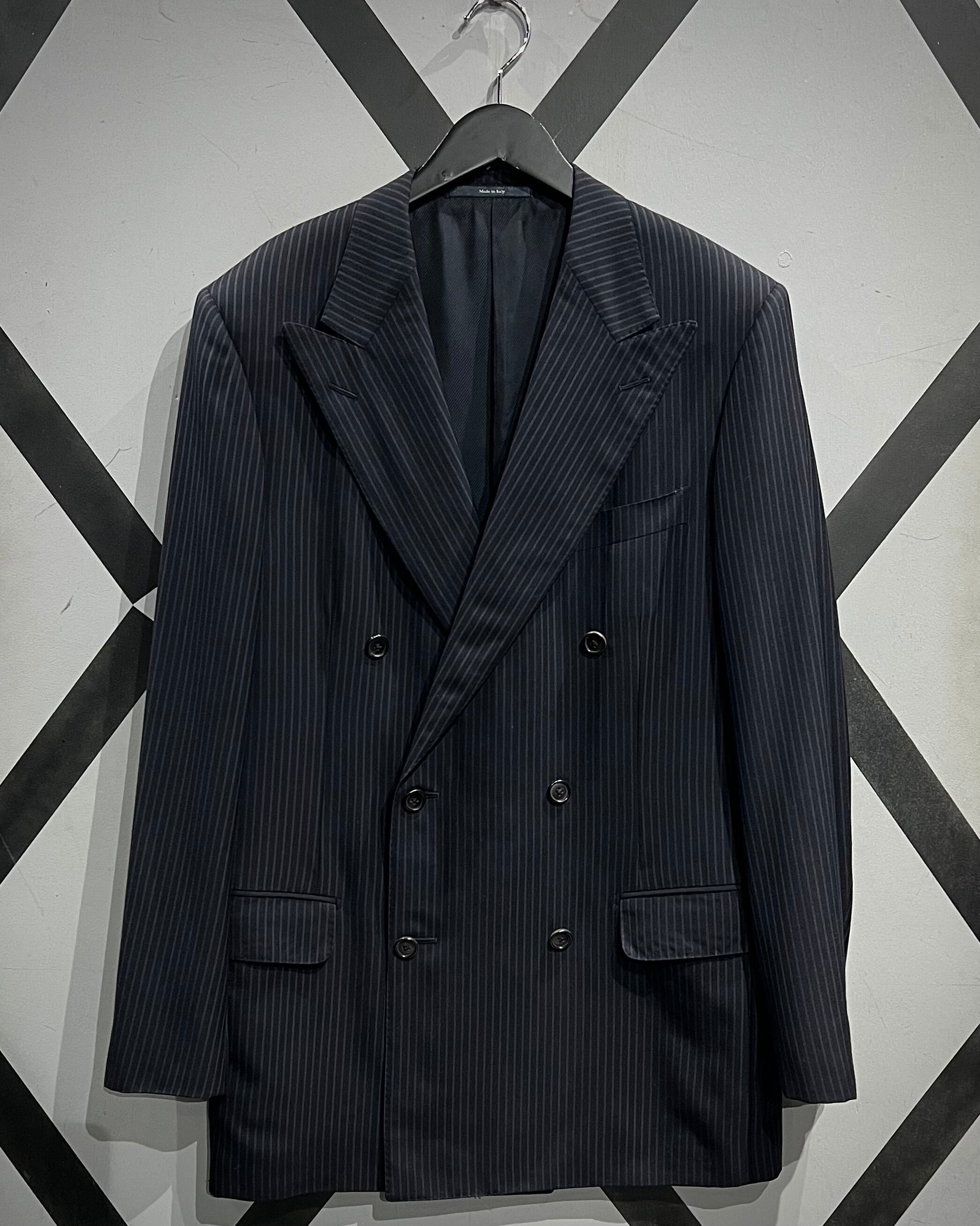 X VINTAGE】“Ermenegildo Zegna” Stripe Double Breasted Tailored