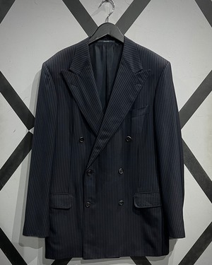 【X VINTAGE】“Ermenegildo Zegna” Stripe Double Breasted Tailored Jacket