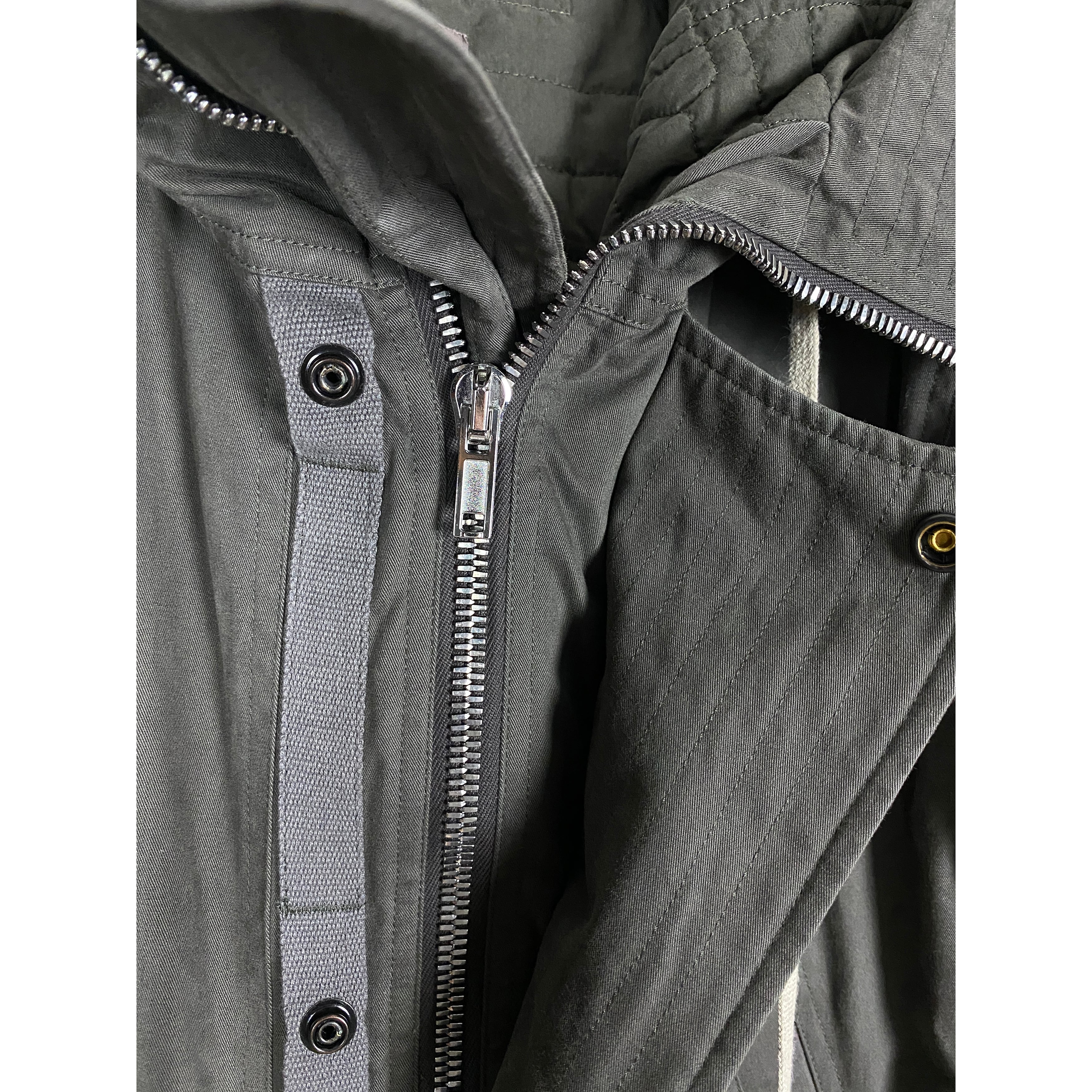 RICK OWENS ダークシャドウ(DRKSHDW) HOODED LONG PARKA 16AW (gray ...