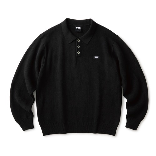 FTC / KNIT POLO SWEATER BLACK