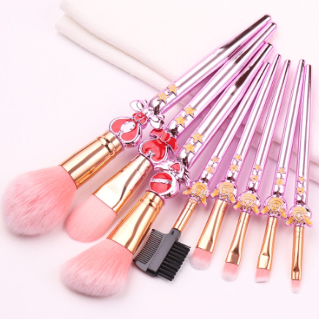 A00108】セーラームーン メイクブラシ 8pcs/set 3colors small