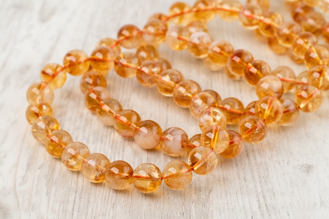◆ランダム◆＜お手頃＞シトリン 9.5mmブレスレット