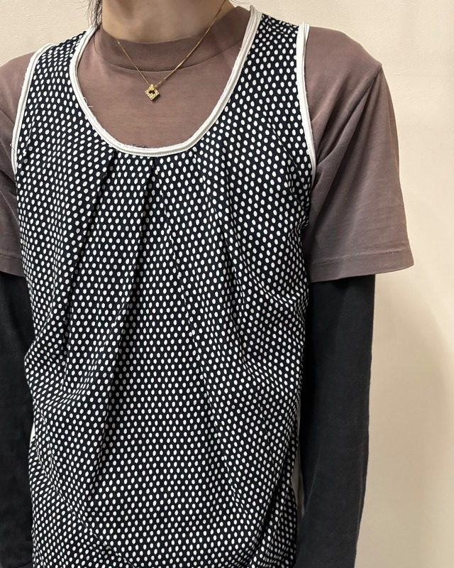 【Neil Barret】dots gather tank top