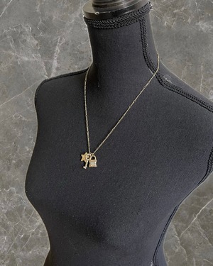 "Chloe" 3 charm design gold necklace