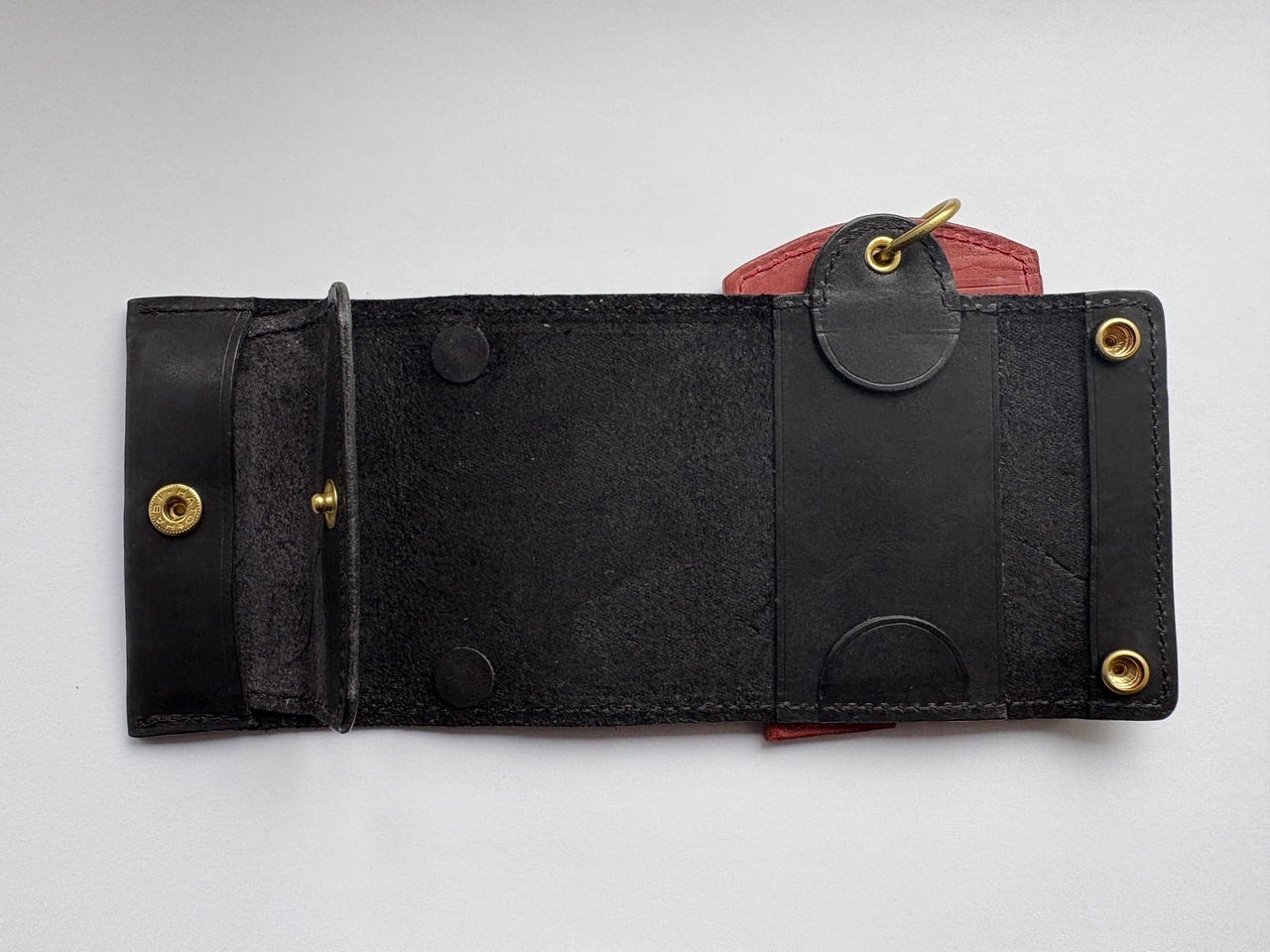 小さい財布【赤×黒】