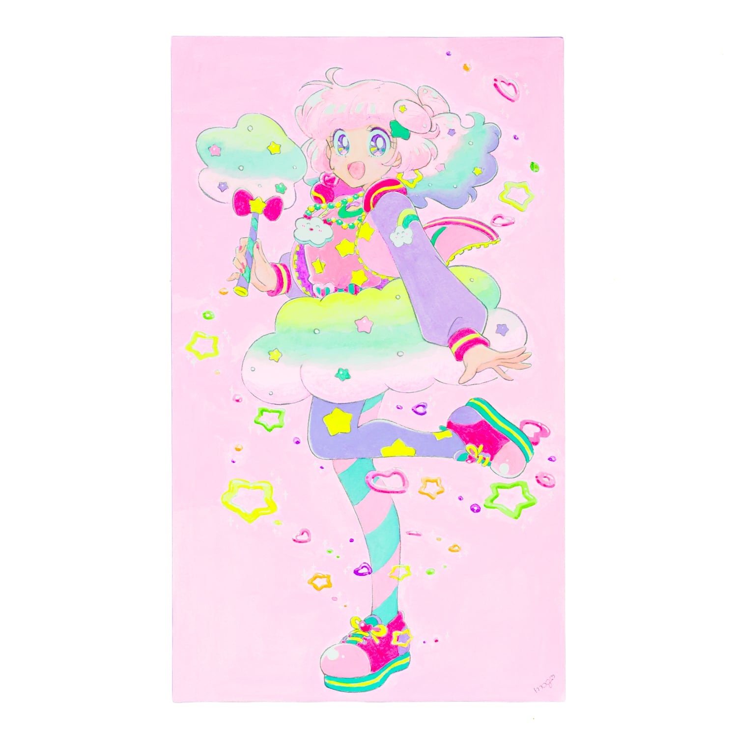 会場売約済】 mog 原画 10 「わたあめの魔法」 | TOKYO PiXEL. shop