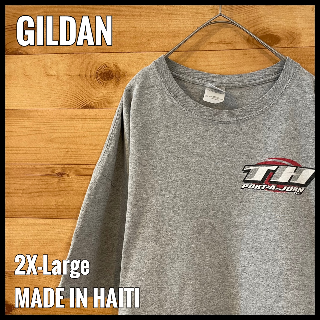 【GILDAN】企業系 ワンポイント バックプリント ロゴ Tシャツ 2XL ビッグサイズ US古着 アメリカ古着