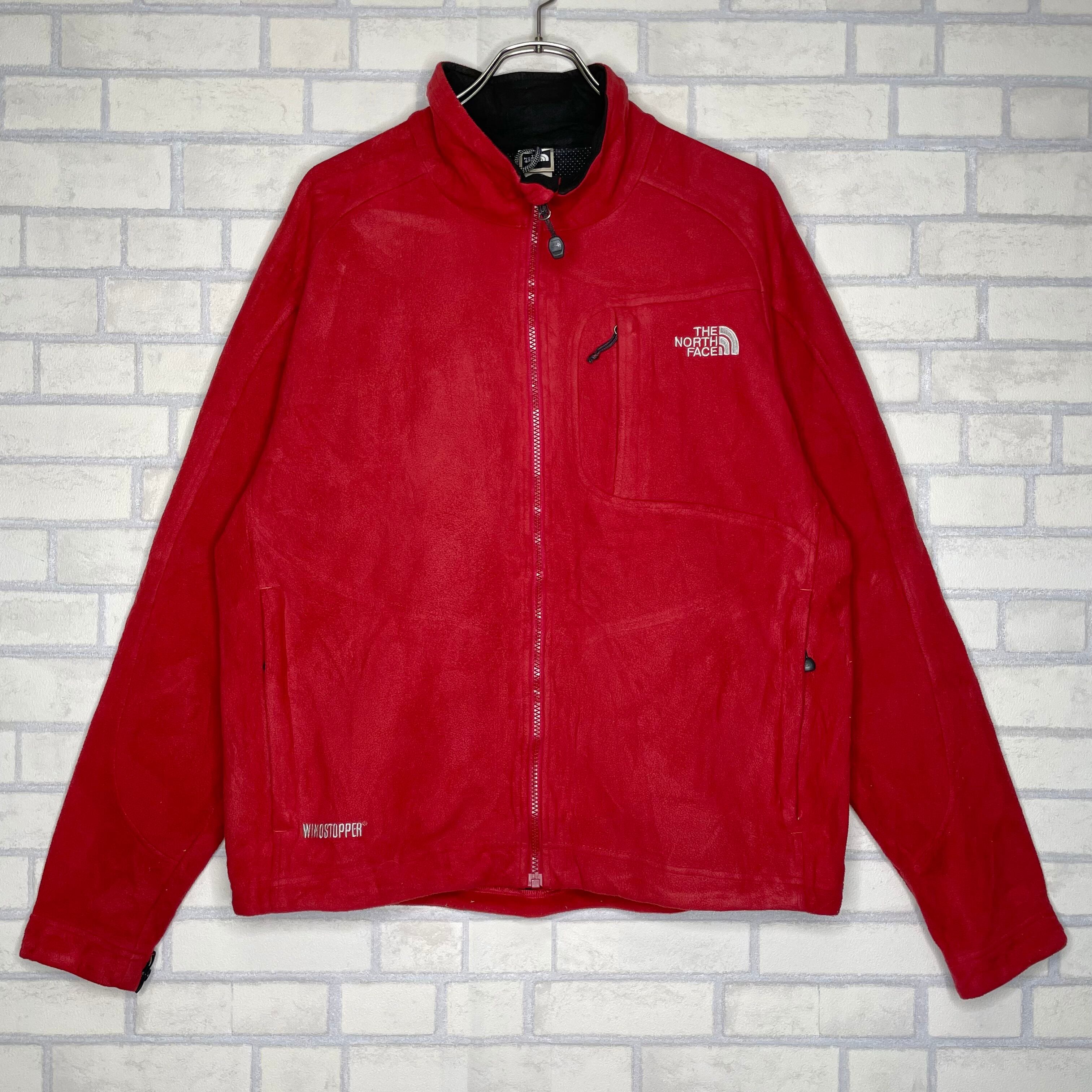 THE NORTH FACE 【WINDSTOPPER】フリースジャケット M レッド ラグラン 