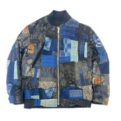 【bomber45】再構築ボンバー Msize Kimono × indigo MIX BOMBER JACKET