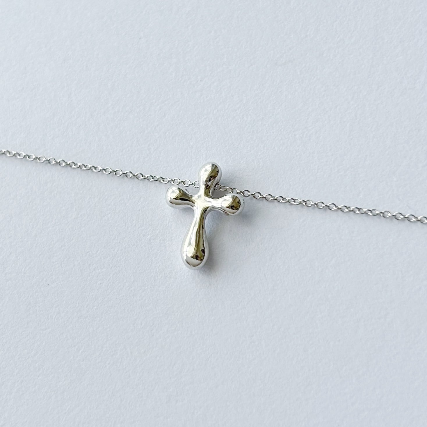 T7070】Tiffany&Co. cross necklace/silver925/ティファニー