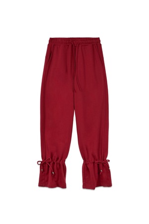 [Matin Kim] STRING DETAIL SWEATPANTS IN RED 正規品 韓国ブランド 韓国通販 韓国代行 韓国ファッション マーティンキム matinkim 日本 店舗