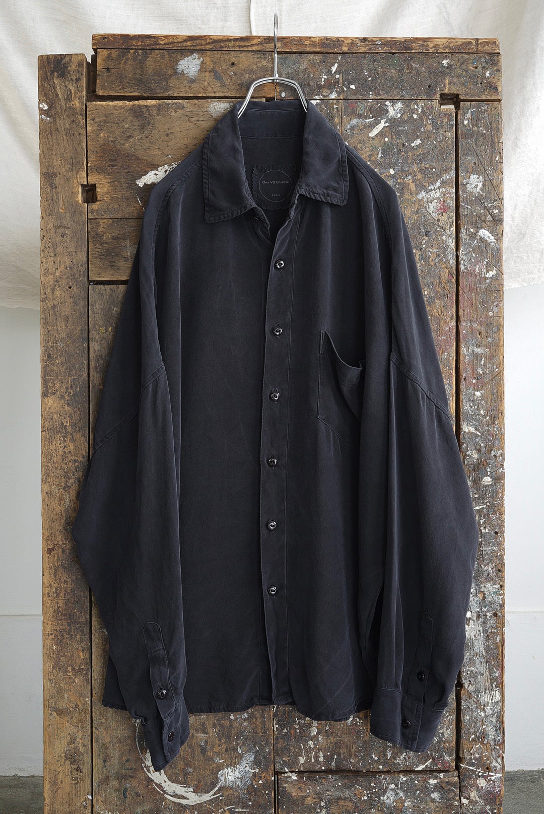 CHEZ VIDALENC - SILK SHIRT AXL (BLACK)