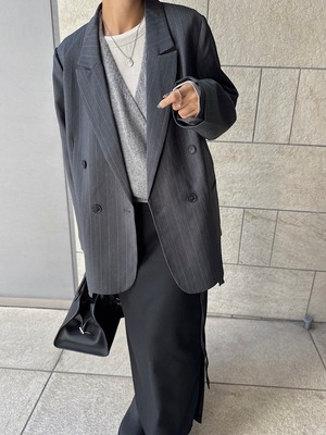 peaked lapel hem docking JKT