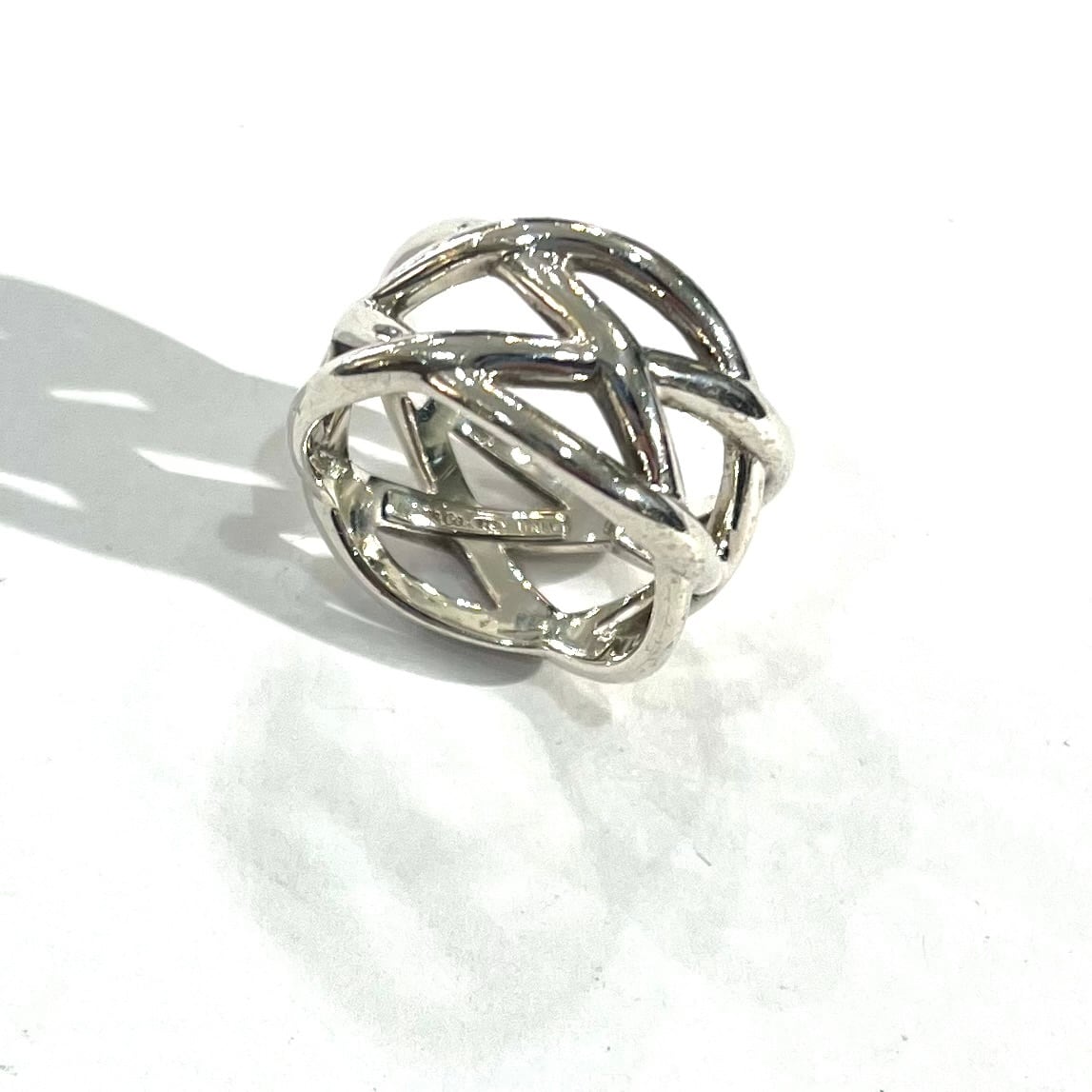 希少サイズ【TIFFANY&CO】【14号】2571 名品ケルティック 編み込み