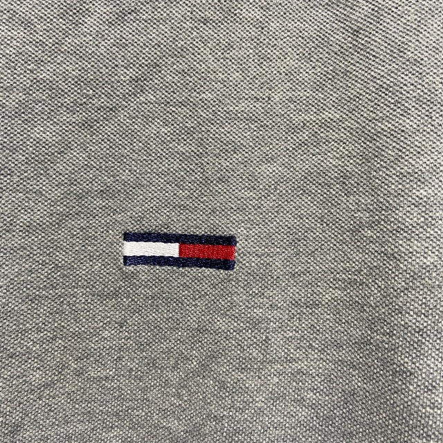 『送料無料』Tommy jeans トミージーンズ　切替ワンポイントTシャツ　XL グレー