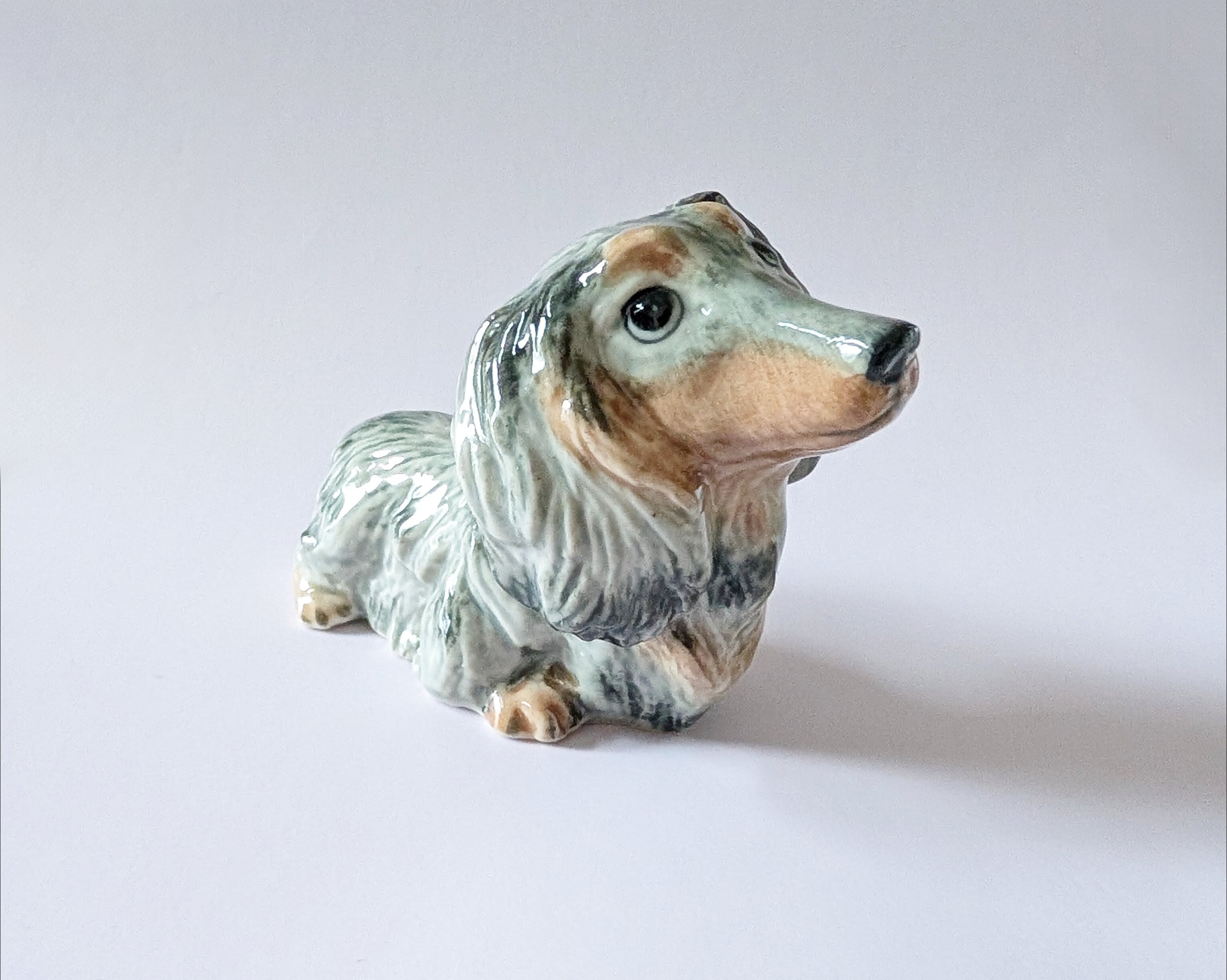ミニチュア陶器】Marble Dachshund | hitotonari -animal collecter's