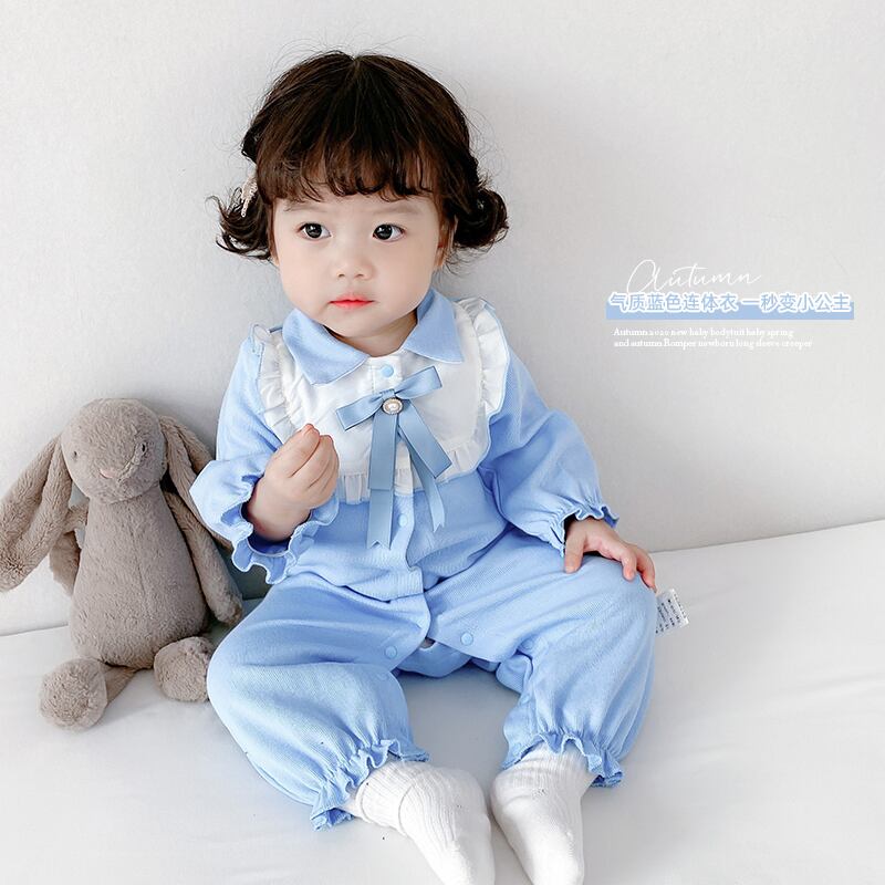 スプリングオータムレッドワンピースロンパース オールインワン スタイル ロング 春物 秋物 超面白いベビーショップ89838175102