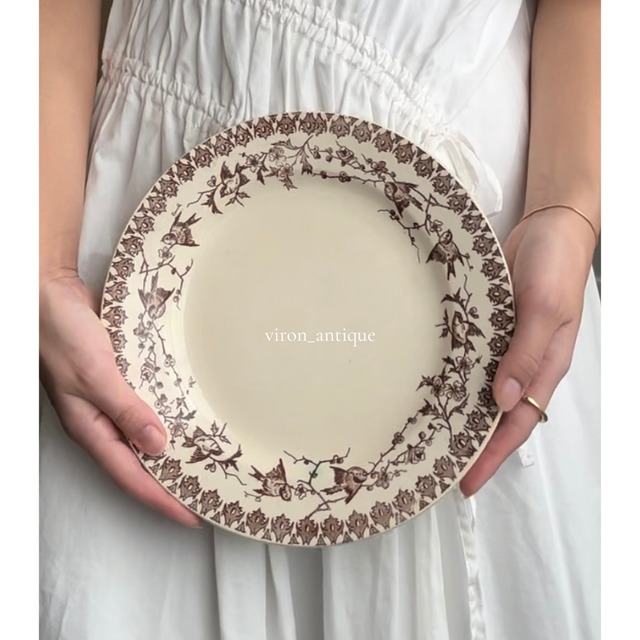 Choisy le roi　ショワジールロワ　/　“LYONNAIS”　小鳥のガーランドプレート　b