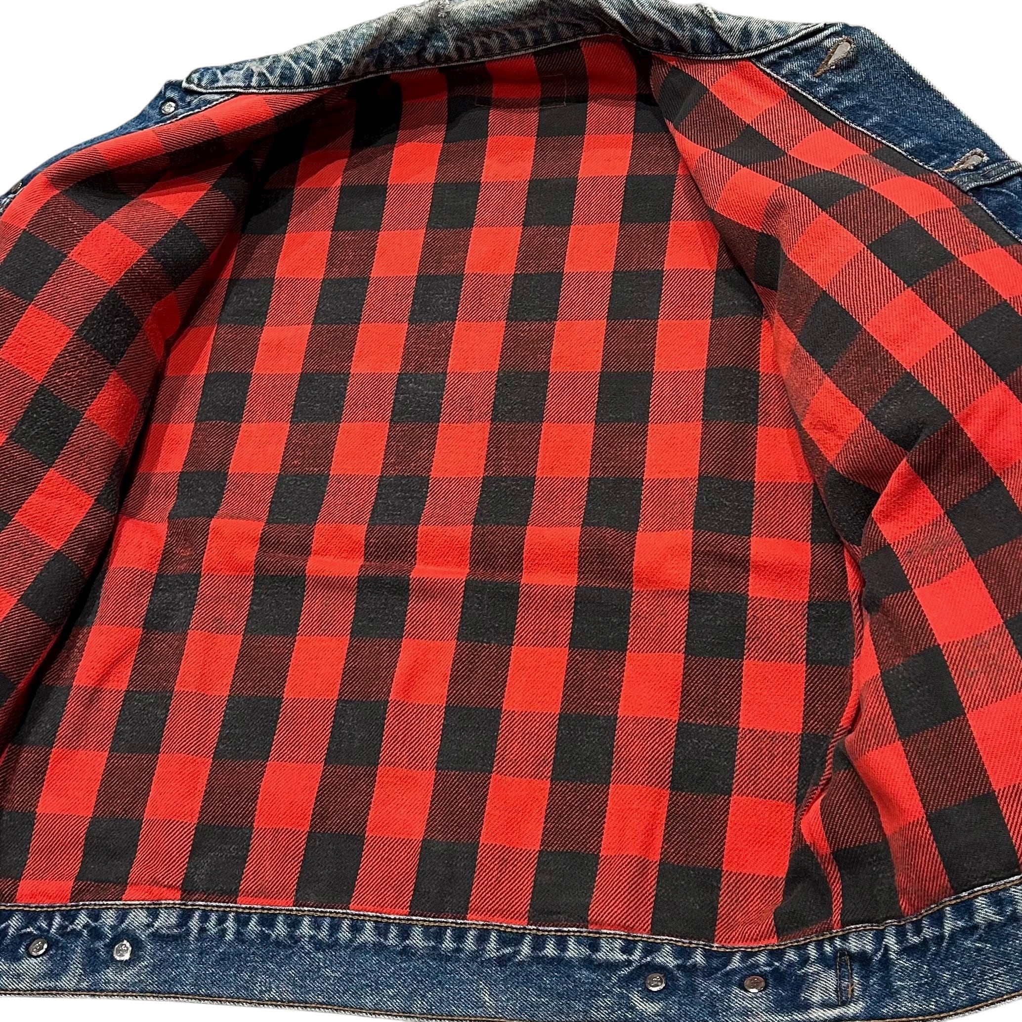 90's USA製 Levi's 70417-0819 Chemical Wash Flannel Lined Denim