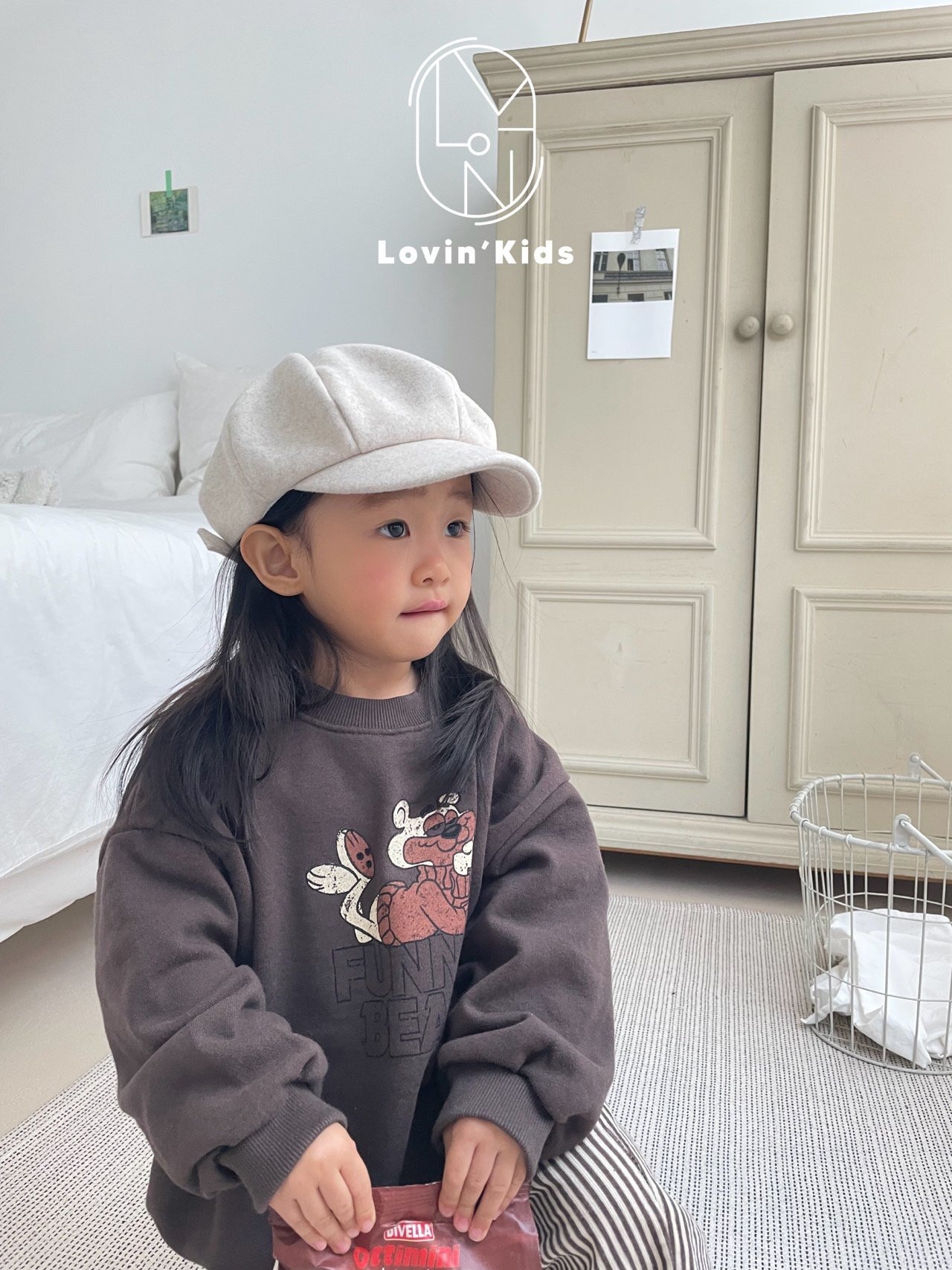 【Lovin'】ファニーベアスウェット ブラウン 110~130cm - 10