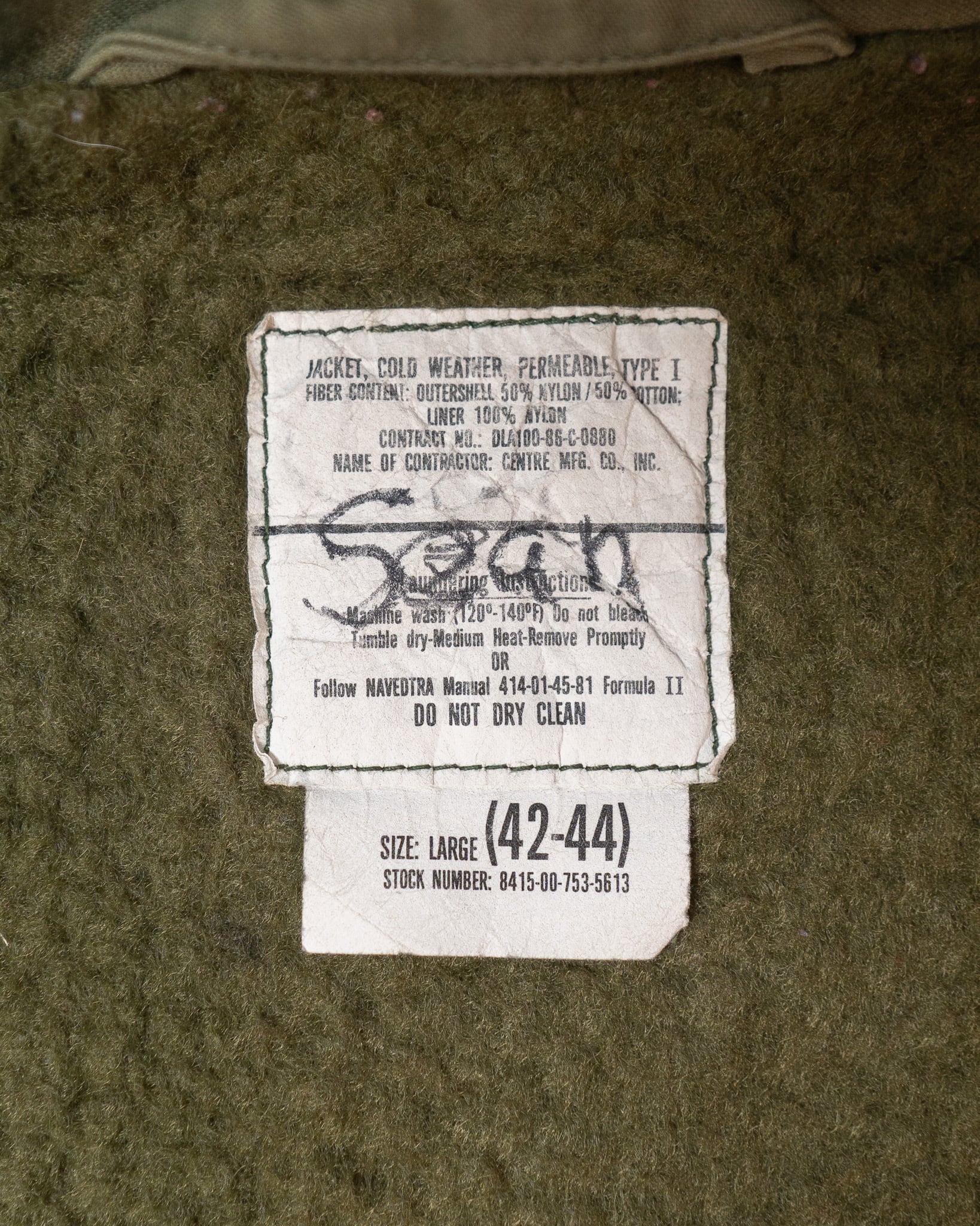 LARGE】U.S.Navy A-2 Deck Jacket Good Stencil 