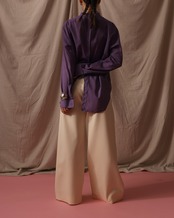 1940's Arrow / Open Back Shirt / Size L - 菖蒲