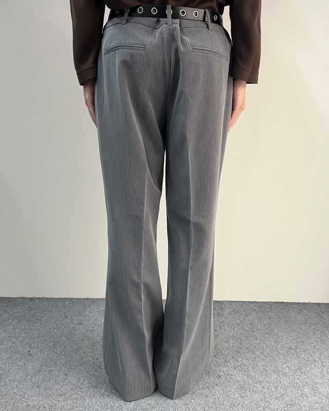 pinspripe wide straight trousers