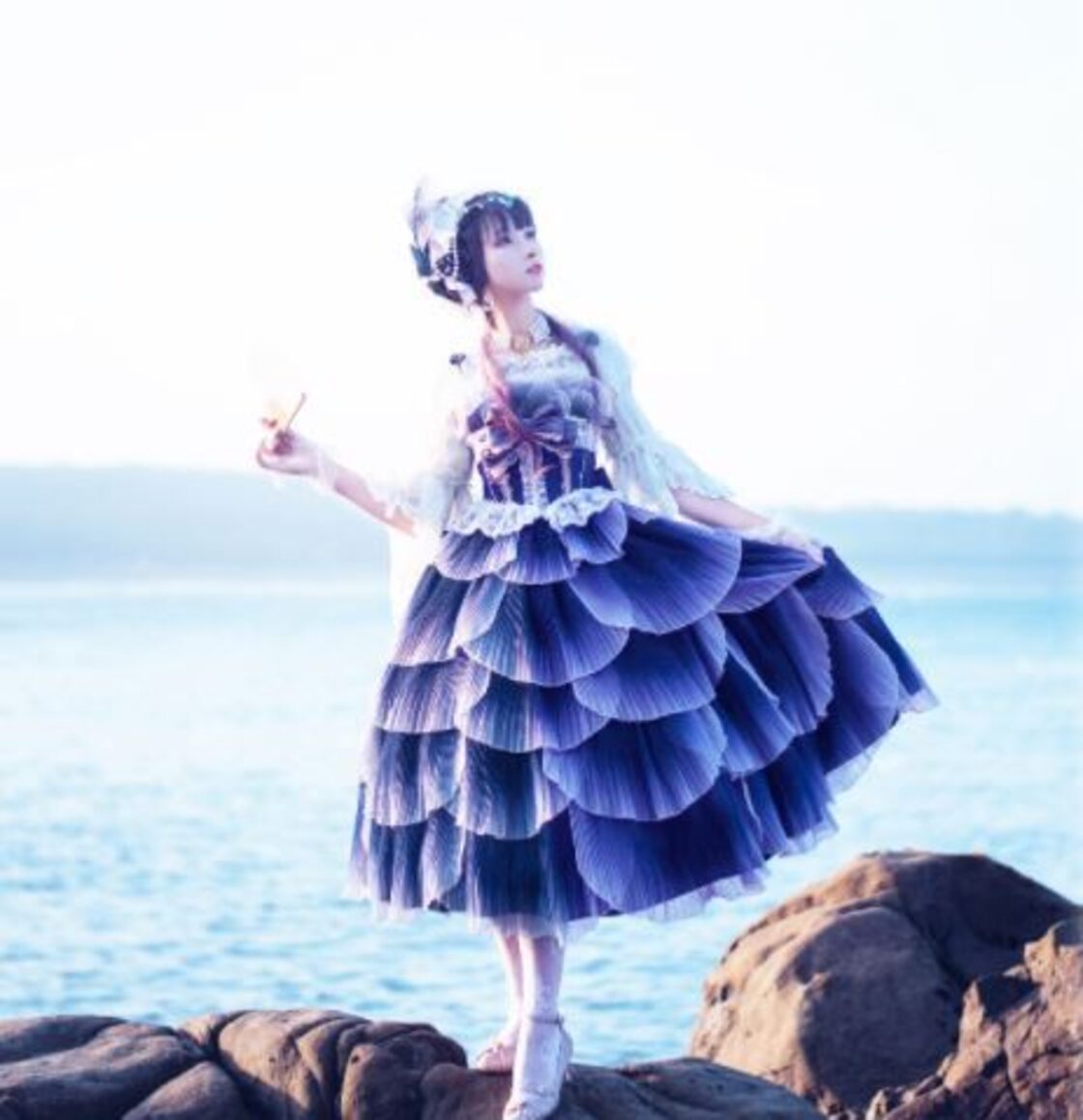 ロリータ ジャンスカ 3色 JSK ふんわり ドレス 通年 マーメイド 人魚 