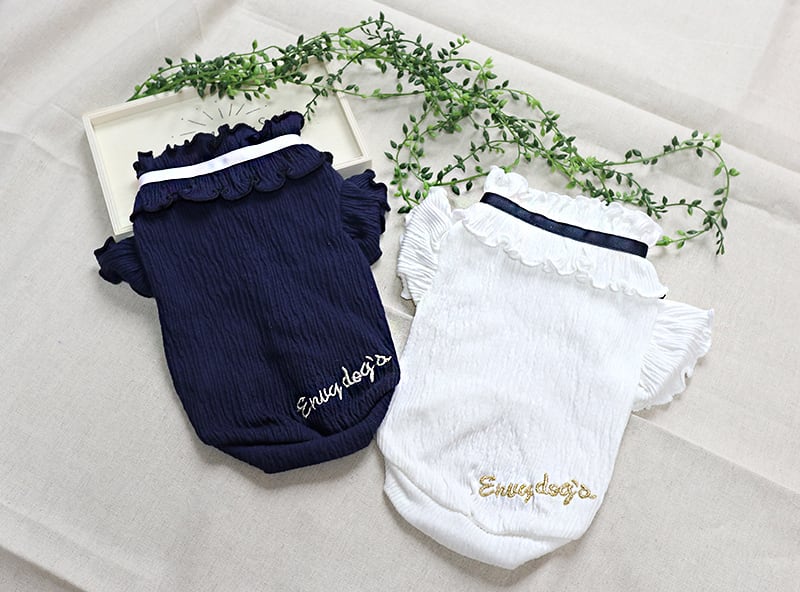 リボンフリルブラウス S ~ XL 2color  /  犬服 ドッグウェア 春夏 可愛い 犬の服 犬 猫 新作 小型犬 中型犬　top29