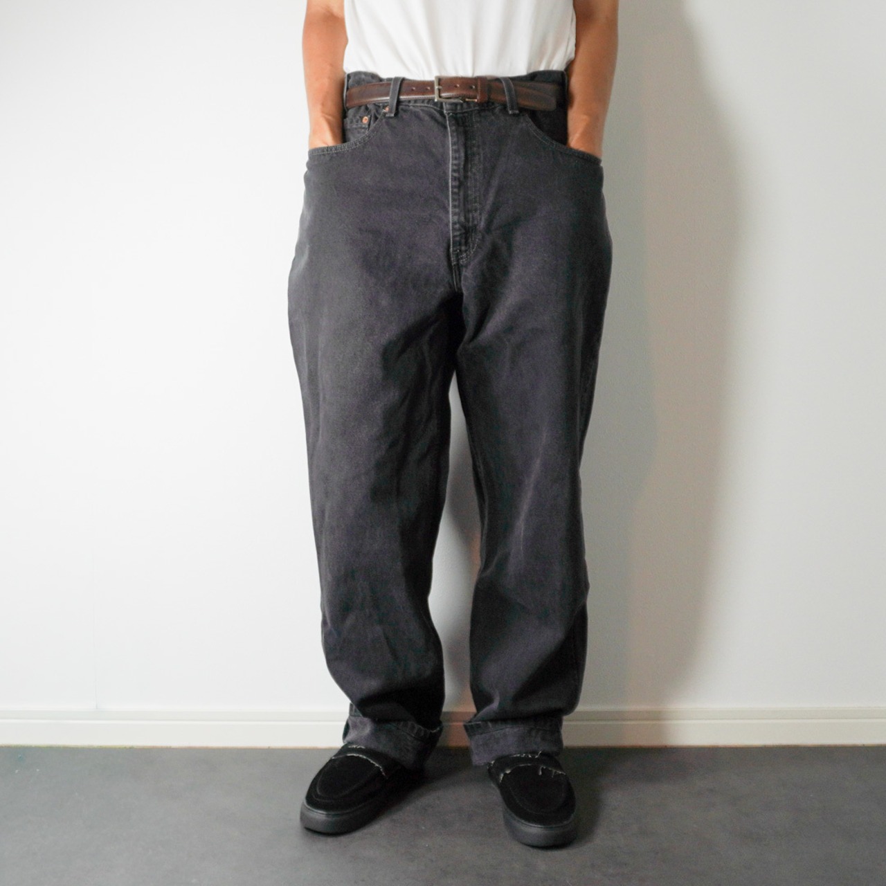90s Levi's 550 black denim W38L32 古着 - 14