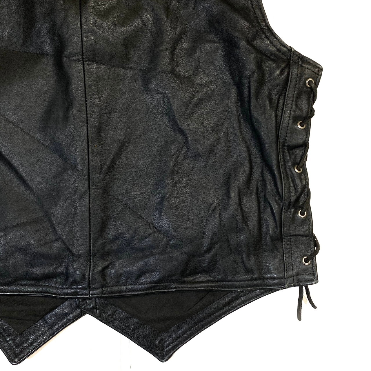 USA製 Harley-Davidson ハーレーダビッドソン バイカー レザーベスト 