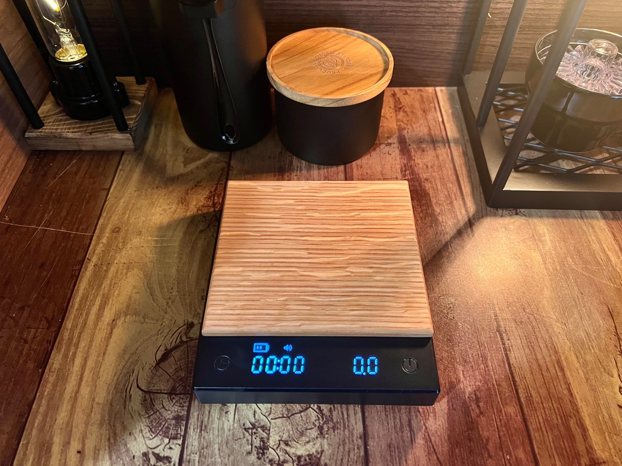 BREW SPOKE Scale Plate Wood top Oak（TIMEMORE Brack mirror専用）